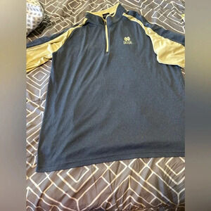 Men's Colosseum Heathered  Notre Dame Fighting Irish Quarter-Zip Pullover Jacket